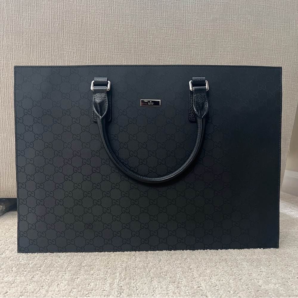 GUCCI Monogram Executive Black Bag 190630